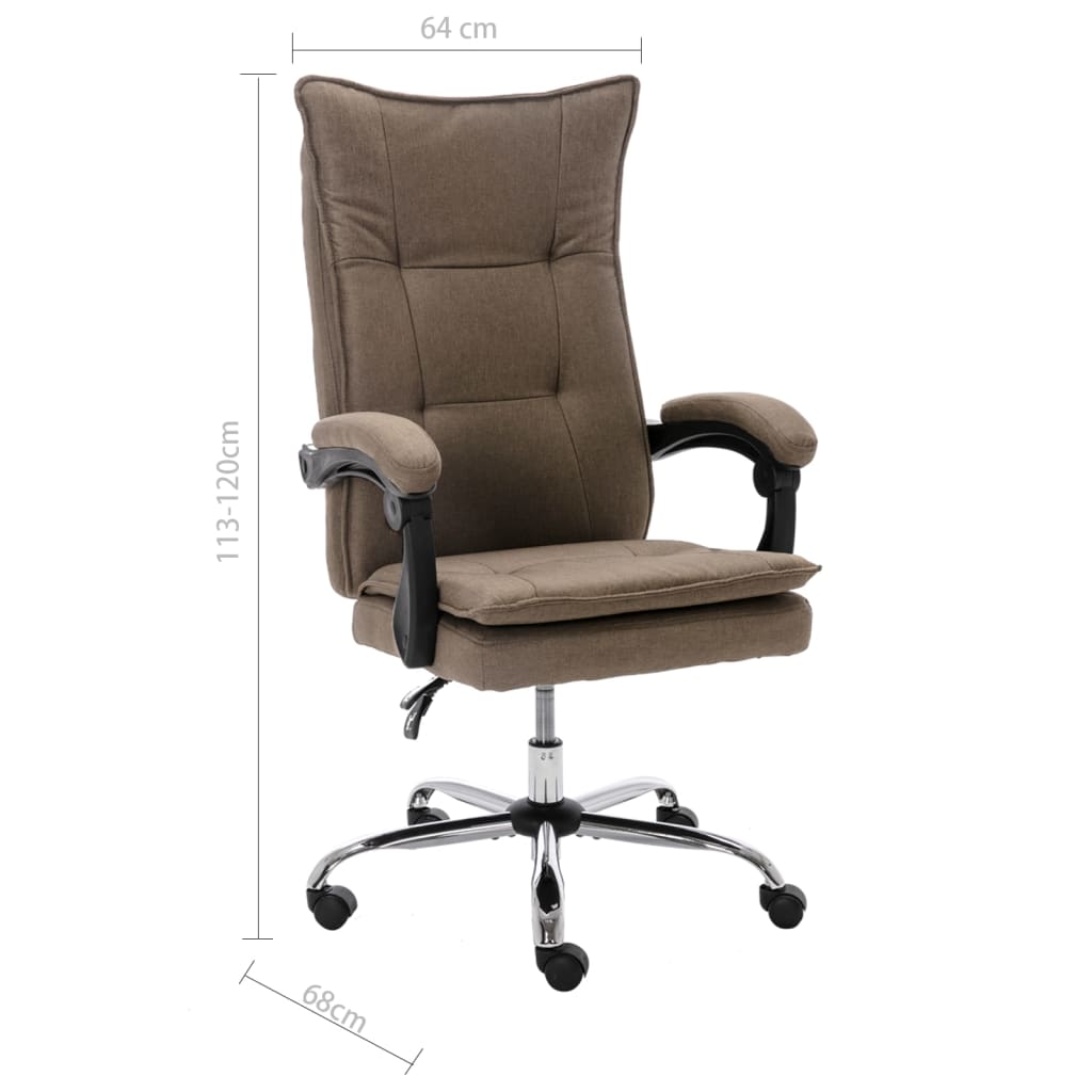 Bürostuhl Taupe Stoff