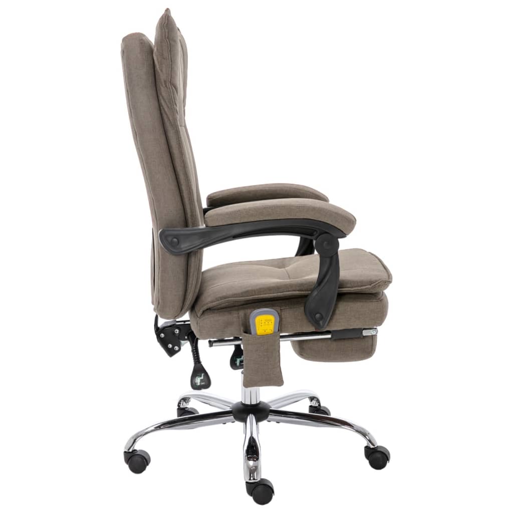 Massage-Bürostuhl Taupe Stoff