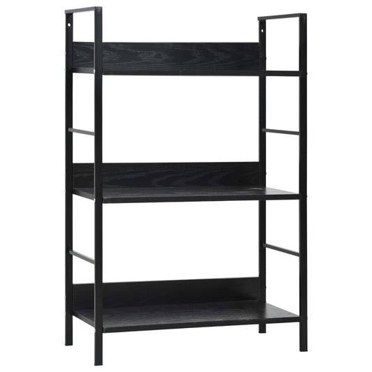 Bibliothèque 3 étagères Noir 60×27,6×90,5 cm matériau bois