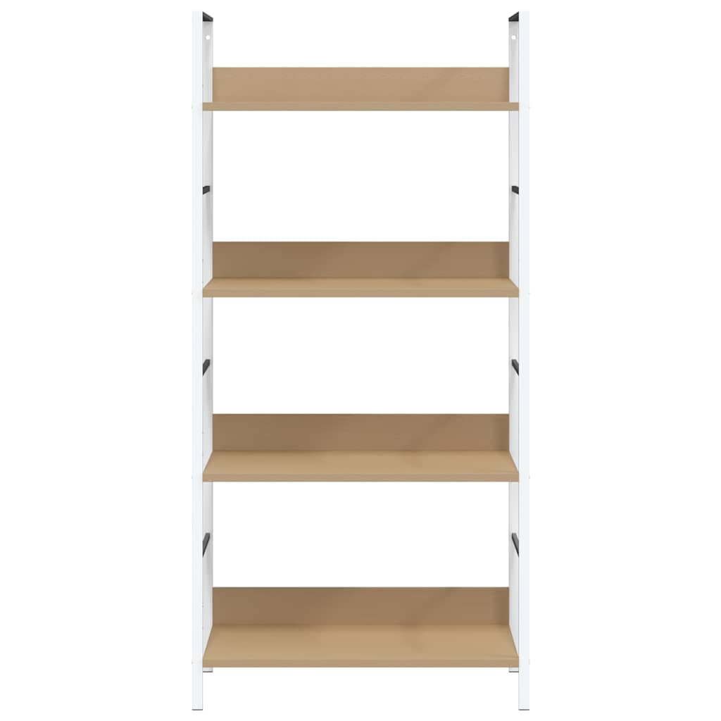 Bücherregal 4 Regalböden Eiche 60×27,6×124,5 cm Holzwerkstoff