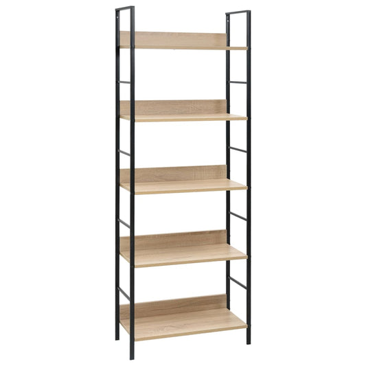 Bookcase 5 shelves oak 60x27.6x158.5 cm wood material