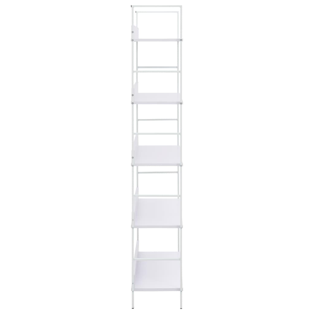 Bookcase 5 shelves white 60x27.6x158.5 cm wood material