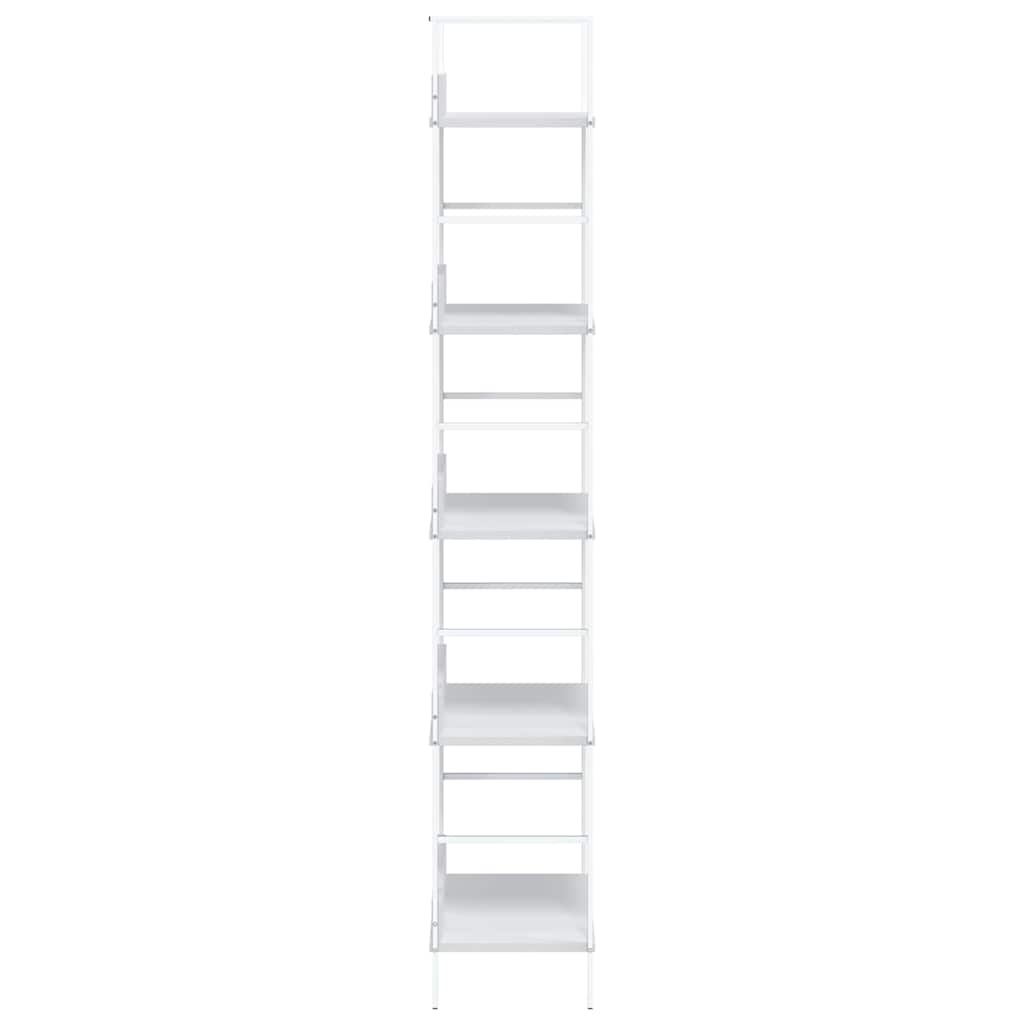 Bücherregal 5 Regalböden Weiß 60x27,6x158,5 cm Holzwerkstoff