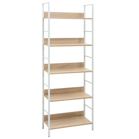 Bookcase 5 shelves oak 60x27.6x158.5 cm wood material