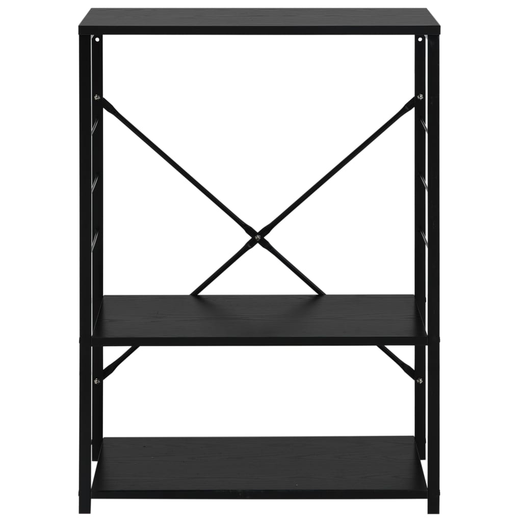 Étagère à micro-ondes noire 60 × 39,6 × 79,5 cm, matériau à base de bois