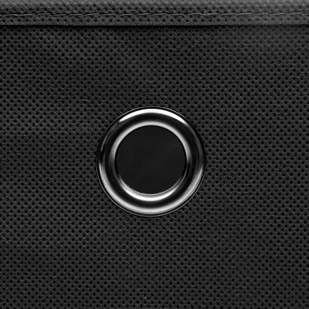 Aufbewahrungsboxen mit Deckeln 4 Stk. Schwarz 32x32x32 cm Stoff