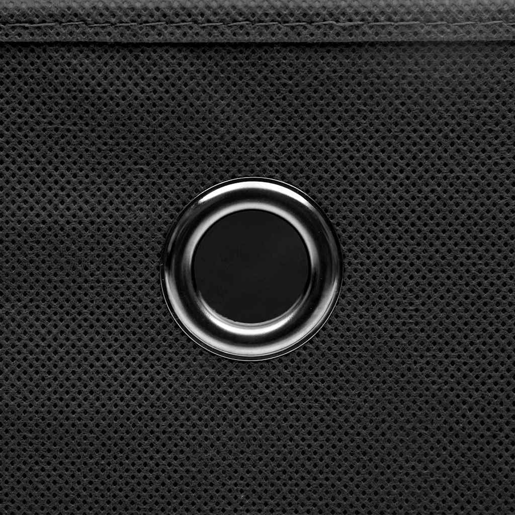 Aufbewahrungsboxen mit Deckeln 10 Stk. Schwarz 32x32x32cm Stoff