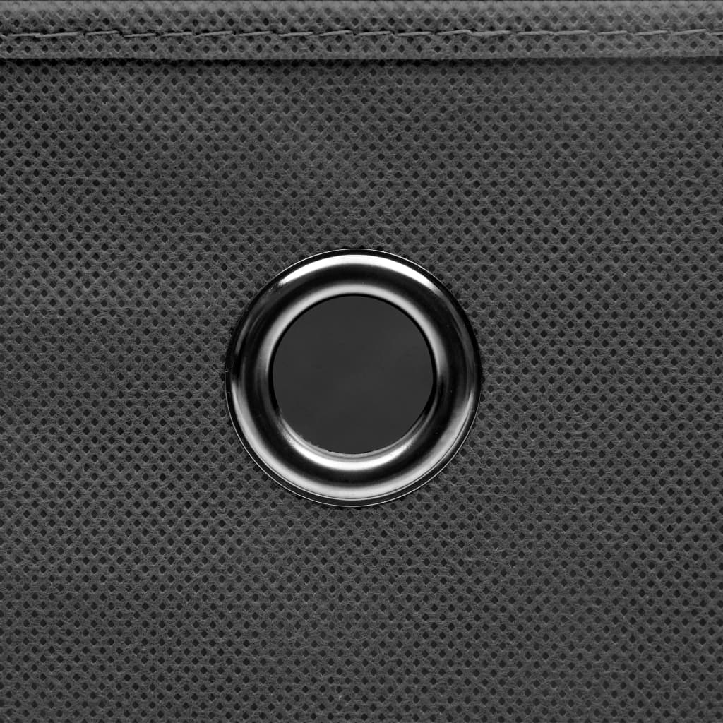 Aufbewahrungsboxen mit Deckeln 10 Stk. Grau 32x32x32 cm Stoff