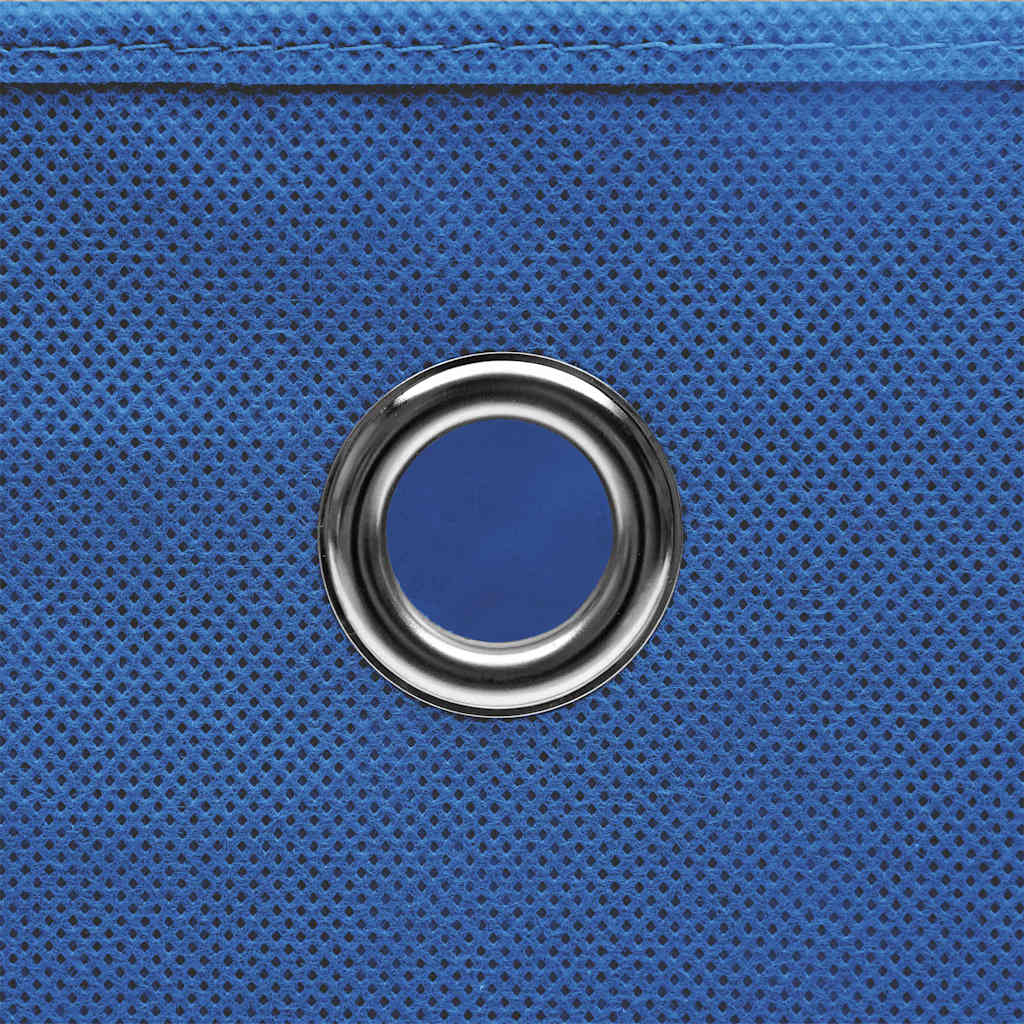 Aufbewahrungsboxen mit Deckeln 4 Stk. Blau 32x32x32 cm Stoff