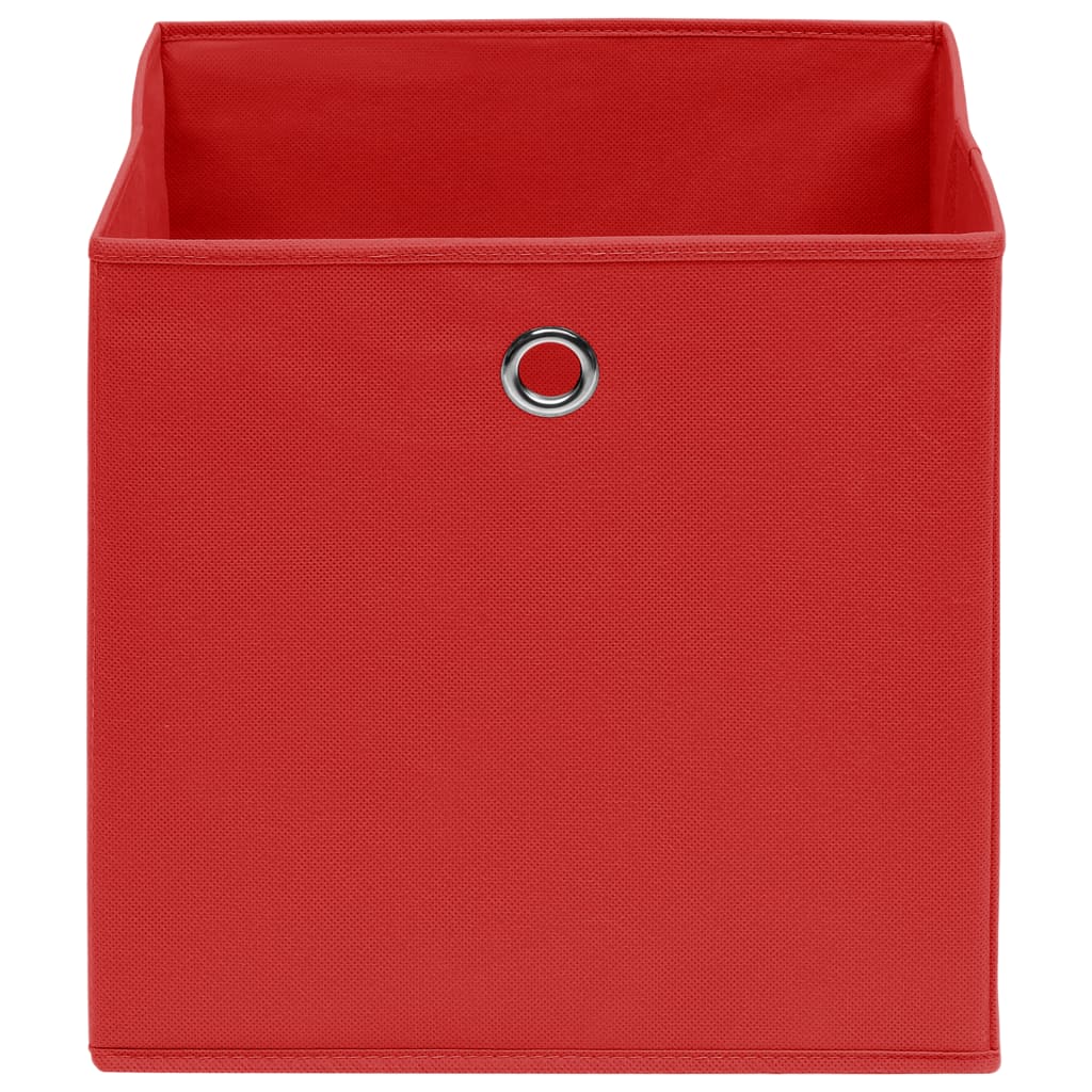 Aufbewahrungsboxen 10 Stk. Rot 32x32x32 cm Stoff