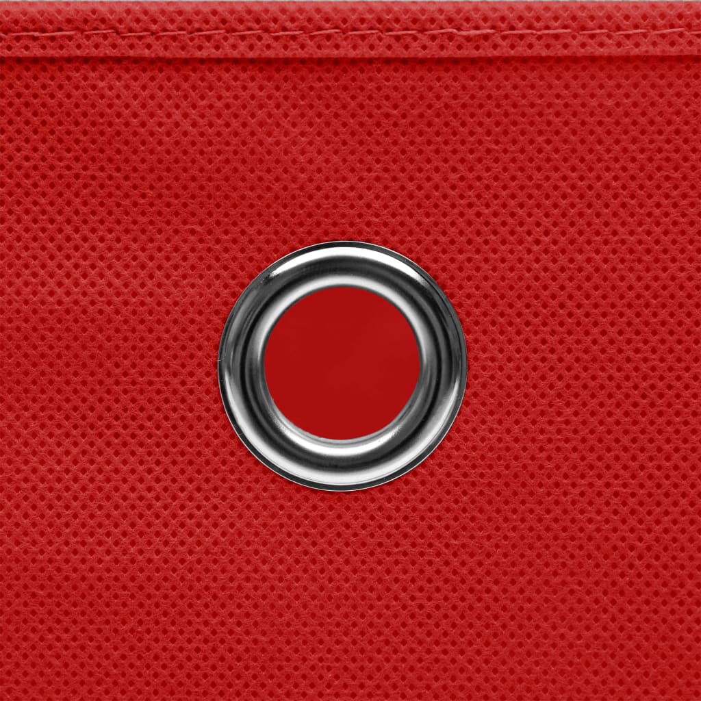Aufbewahrungsboxen 10 Stk. Rot 32x32x32 cm Stoff