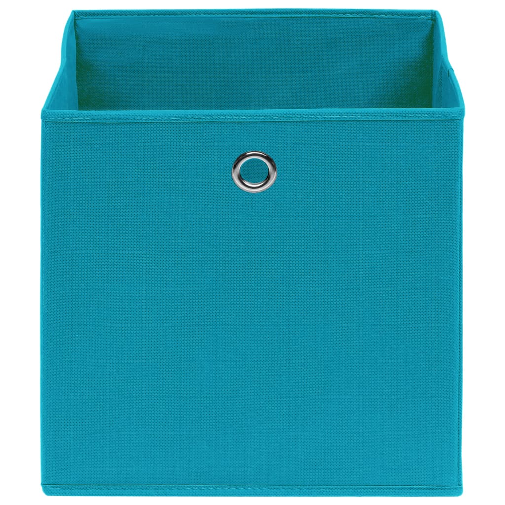 Aufbewahrungsboxen 4 Stk. Babyblau 32x32x32 cm Stoff