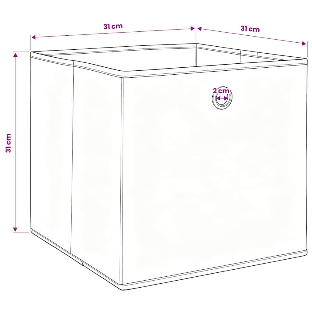 Aufbewahrungsboxen 4 Stk. Babyblau 32x32x32 cm Stoff