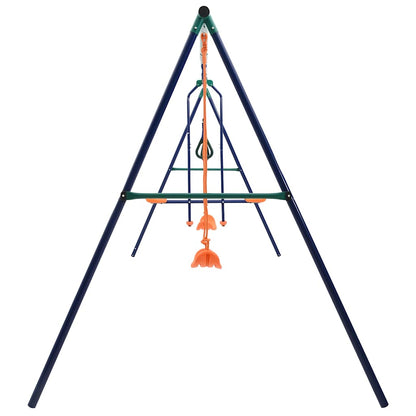 Schaukelset mit Turningen und 4 Sitzen Stahl