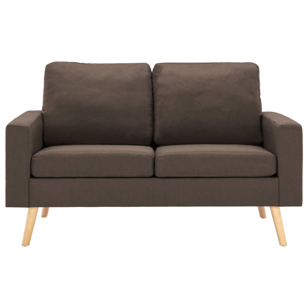 2-Sitzer-Sofa Braun Stoff