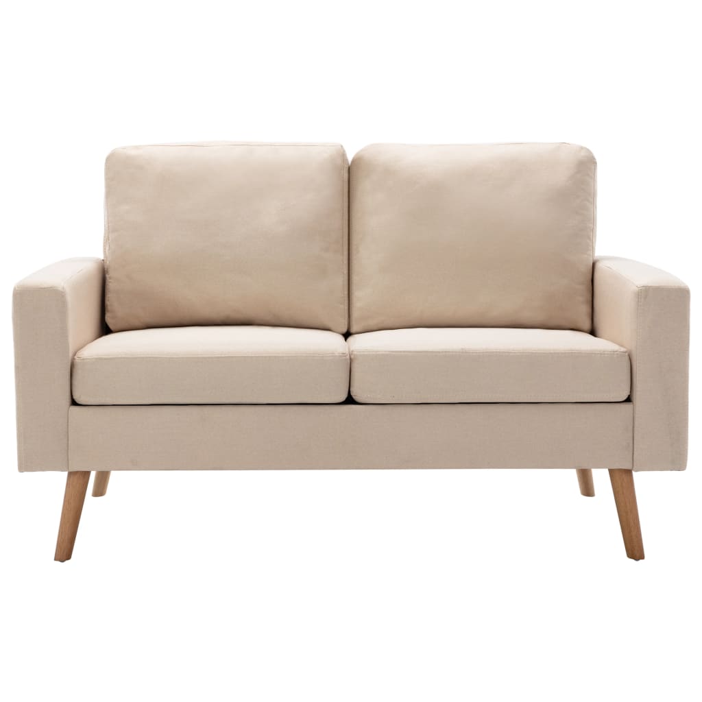 2-Sitzer-Sofa Creme Stoff