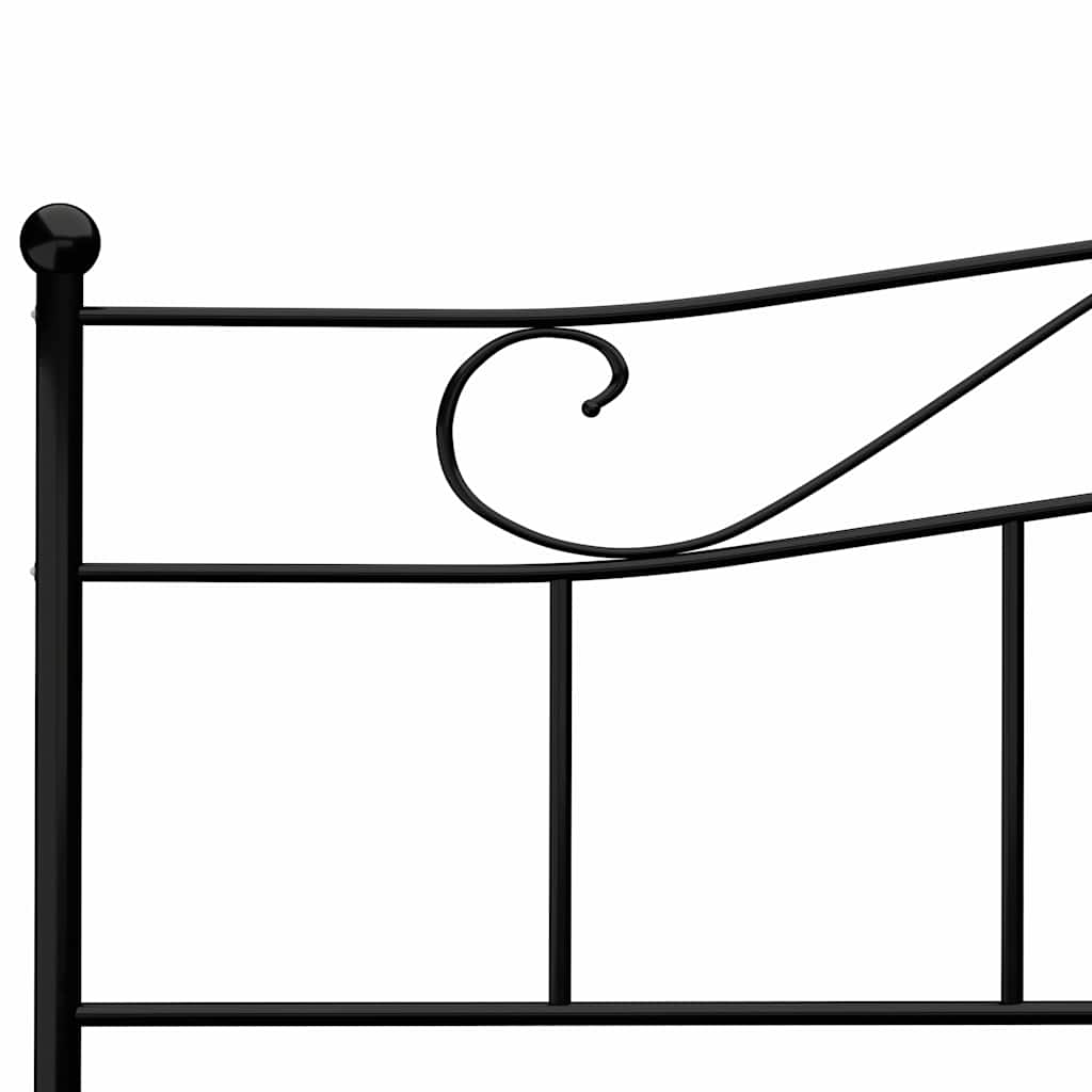Bettgestell Schwarz Metall 180×200 cm