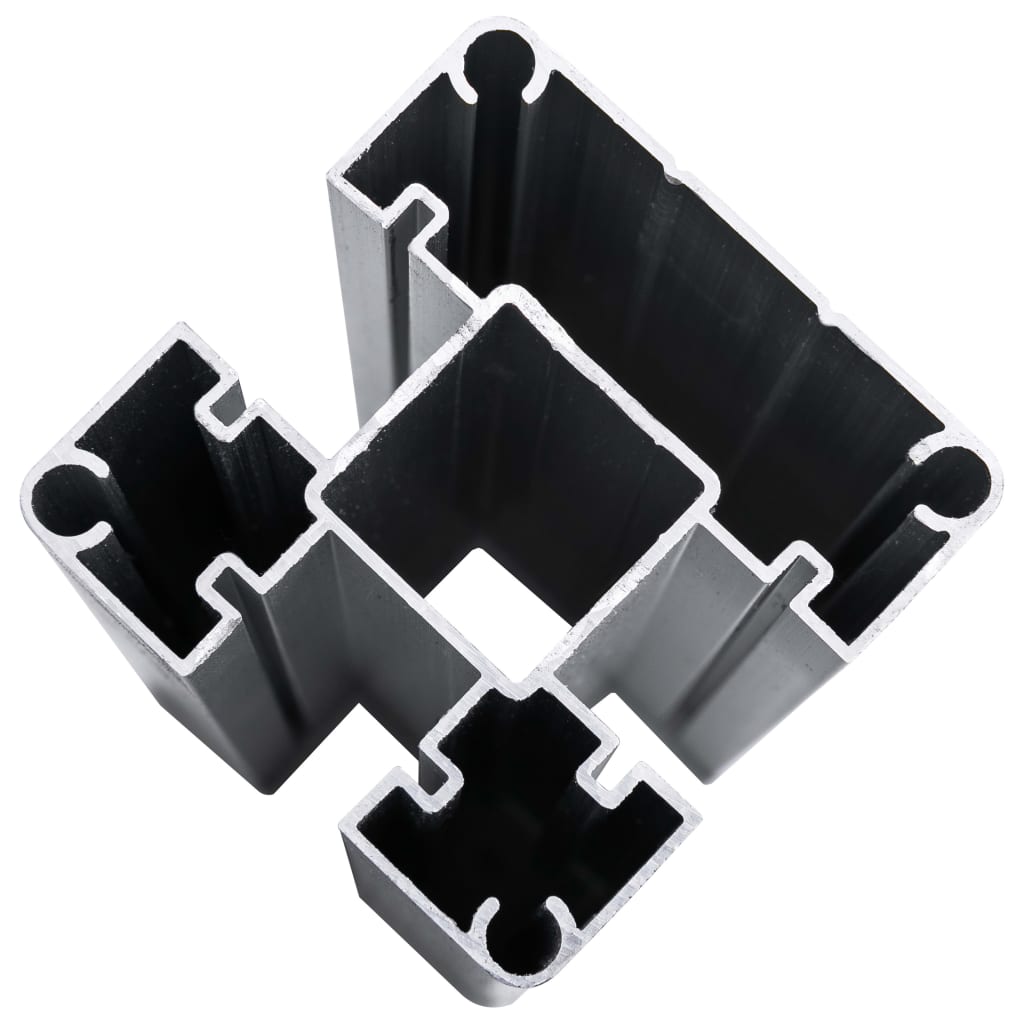 WPC Zaun-Set 8 Quadrate + 1 Schräge 1484x186 cm Braun