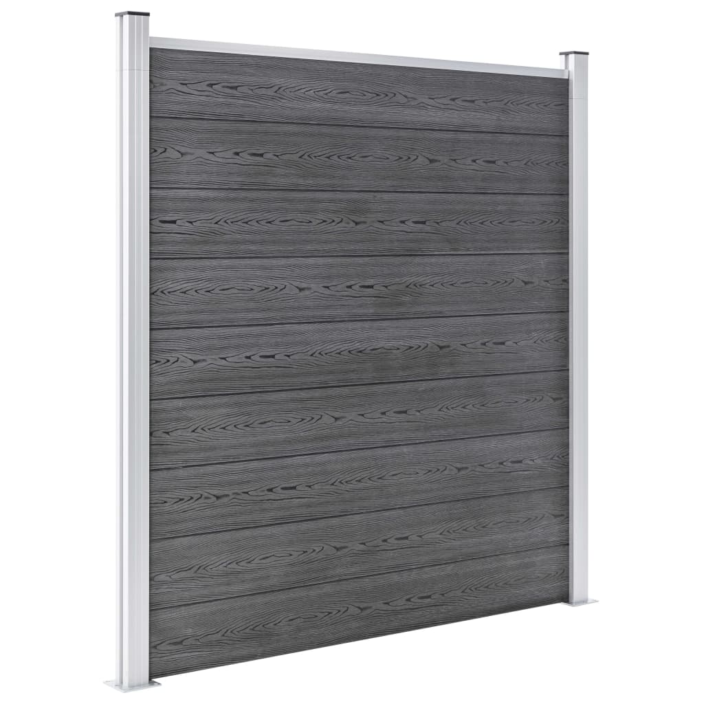 Gartenzaun WPC 353×186 cm Grau