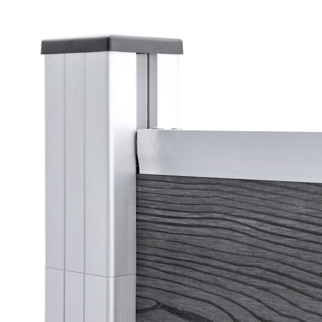 Gartenzaun WPC 353×186 cm Grau