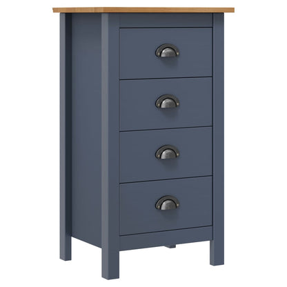 Sideboard Hill Grau 46x35x80 cm Massivholz Kiefer