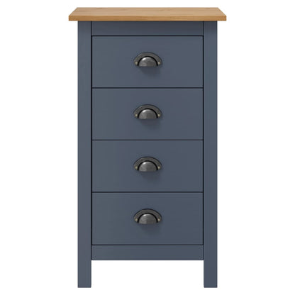 Sideboard Hill Grau 46x35x80 cm Massivholz Kiefer