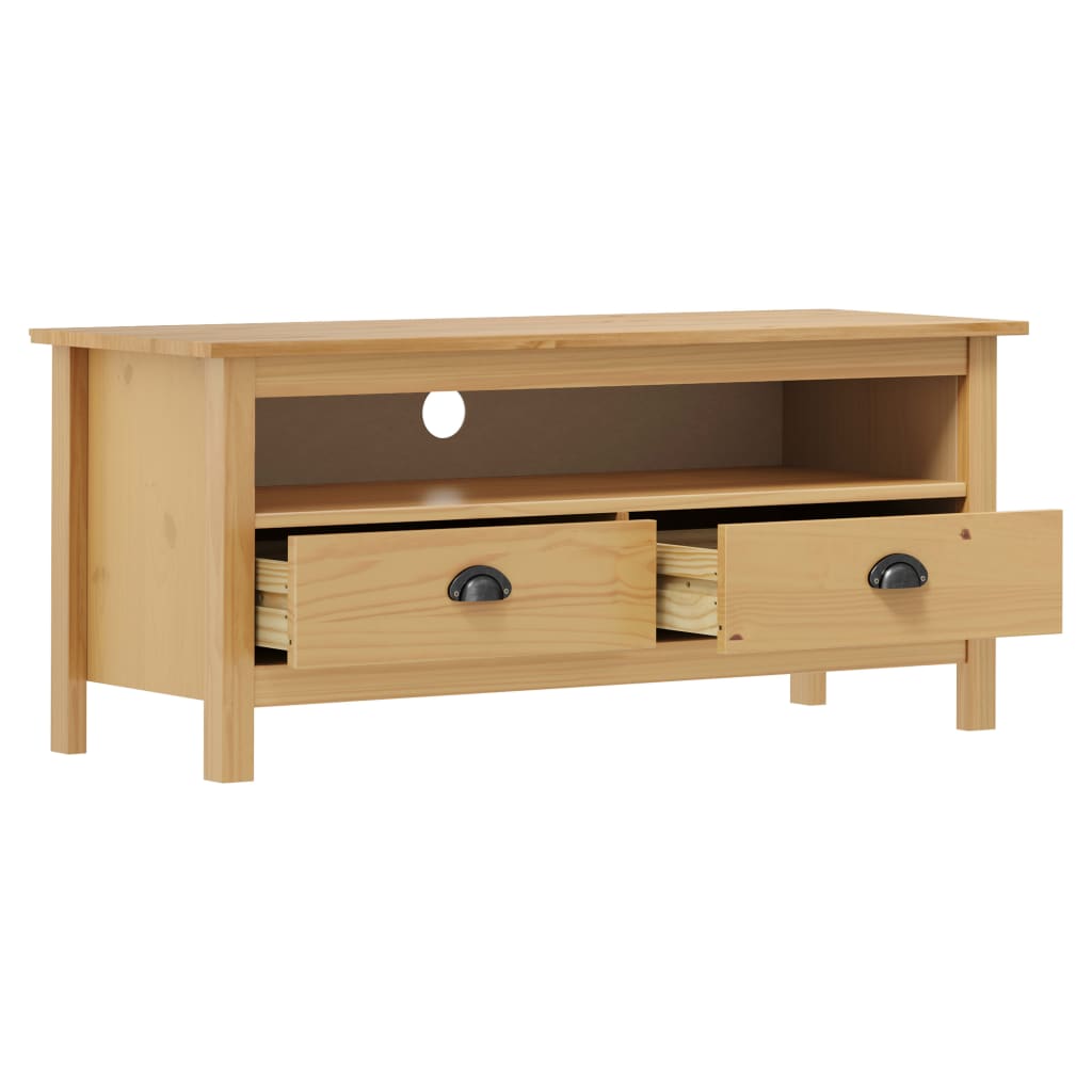 TV-Schrank Hill Honigbraun 110x40x47 cm Massivholz Kiefer