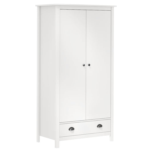 Wardrobe with 2 doors Hill White 89x50x170 cm pinewood