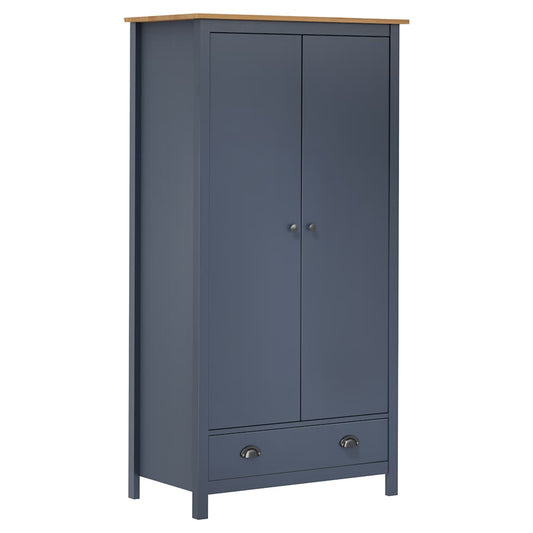 Wardrobe with 2 doors Hill Grey 89x50x170 cm pinewood