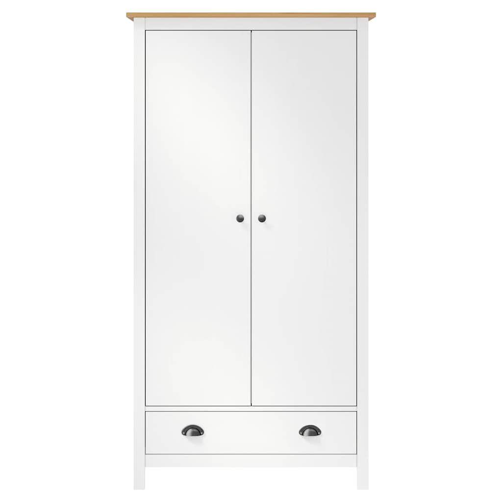 Wardrobe with 2 doors Hill White 89x50x170 cm pinewood
