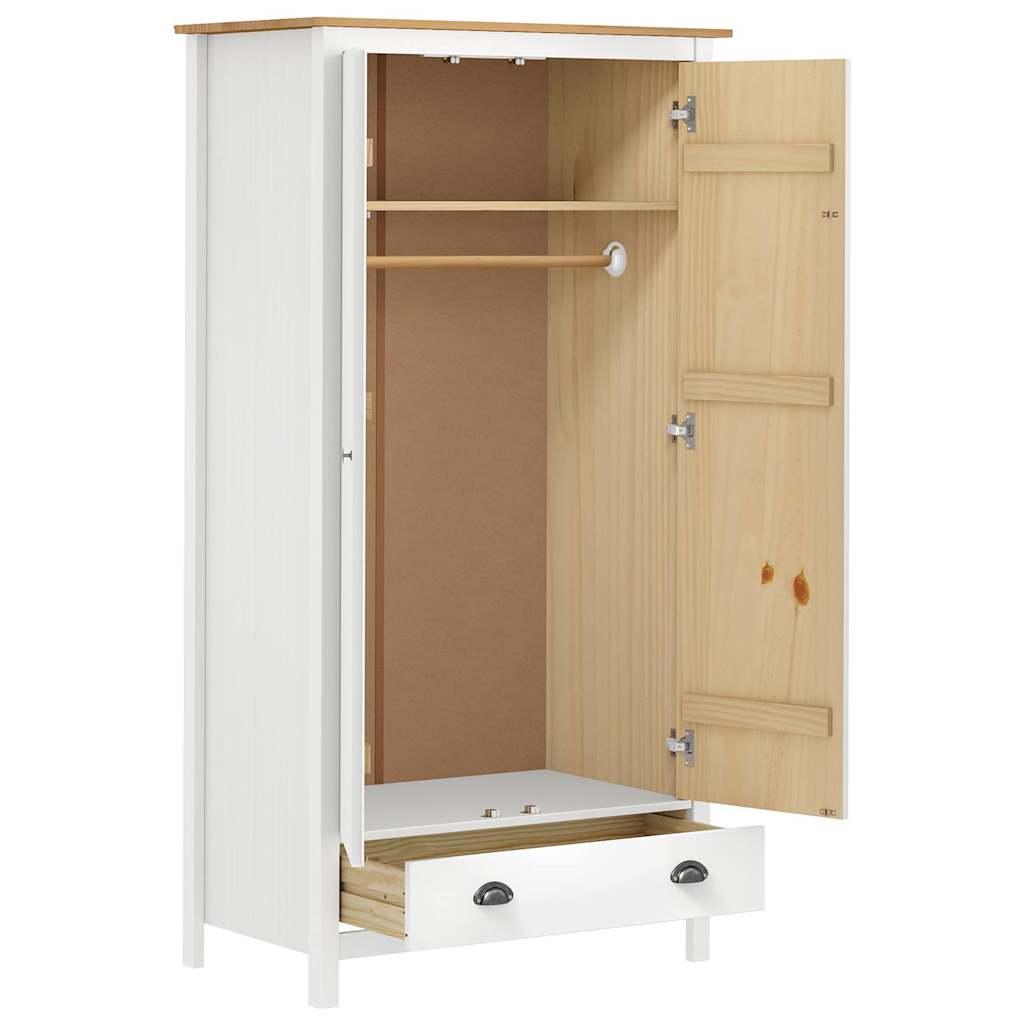 Wardrobe with 2 doors Hill White 89x50x170 cm pinewood