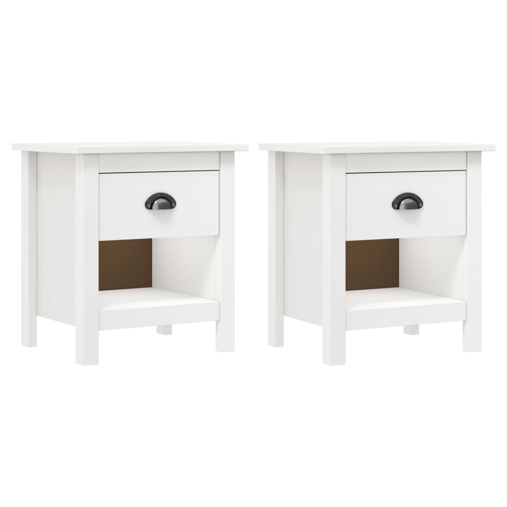Nachttische 2 Stk. Hill 46x35x49,5 cm Massivholz Kiefer