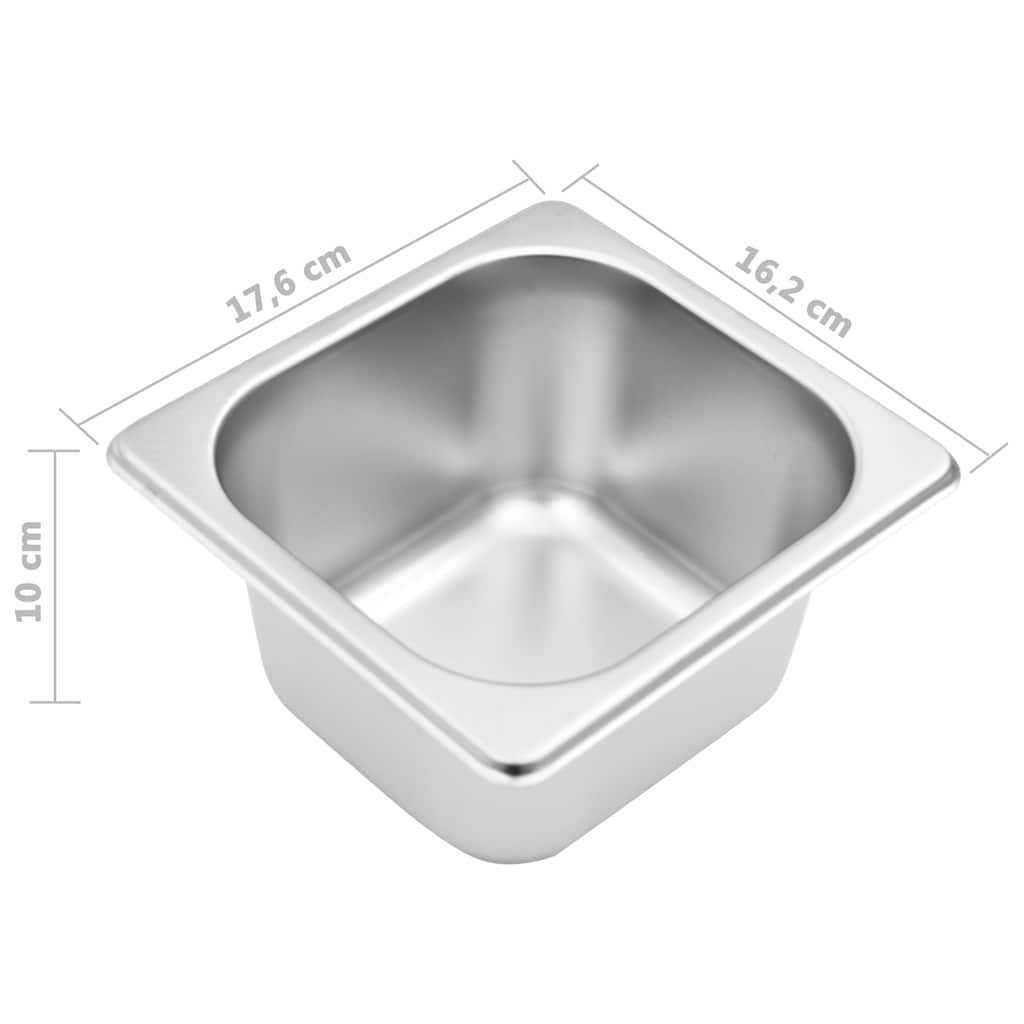 Gastronorm-Ständer mit 5 GN 1/6 Behältern Edelstahl