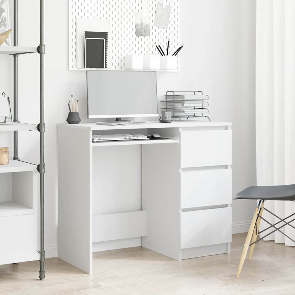 Bureau blanc 90x45x76 cm en bois