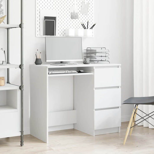 Bureau blanc 90x45x76 cm en bois