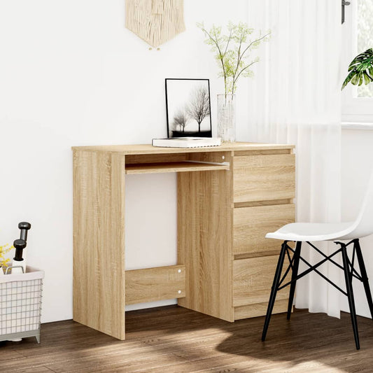 Bureau en chêne Sonoma 90x45x76 cm en bois