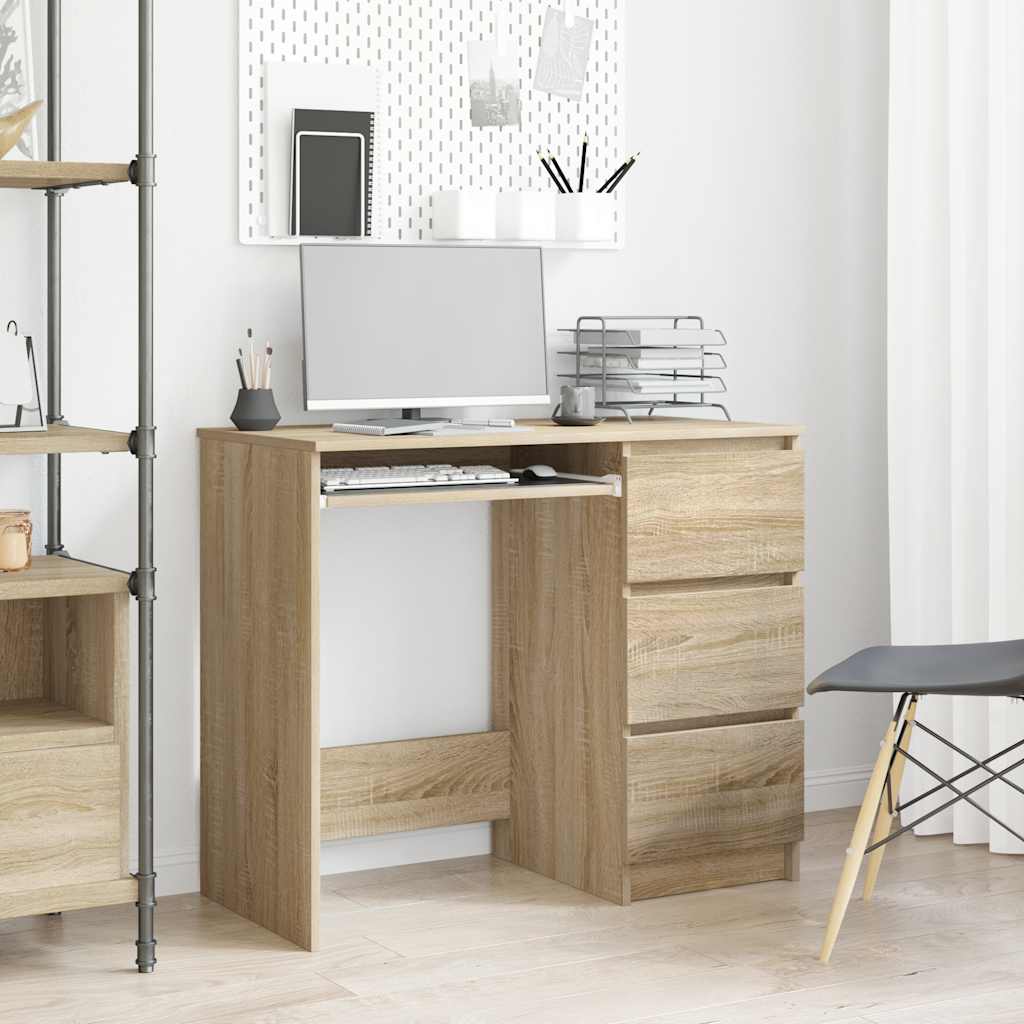 Desk Sonoma Oak 90x45x76 cm Wood Material