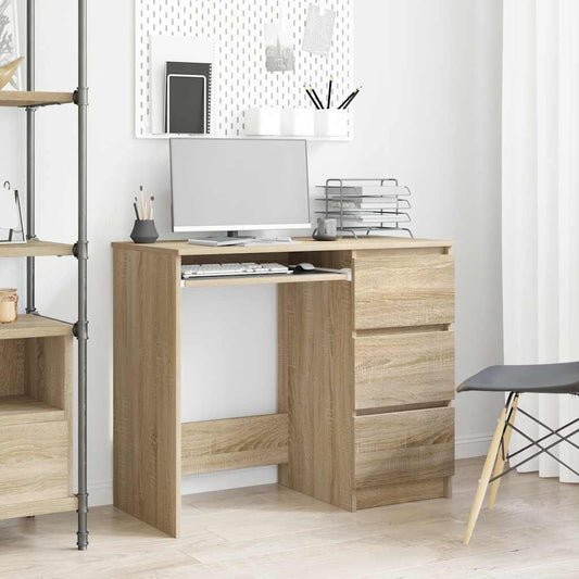 Desk Sonoma Oak 90x45x76 cm Wood Material