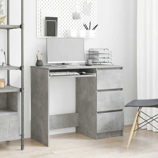 Desk concrete grey 90x45x76 cm wood material