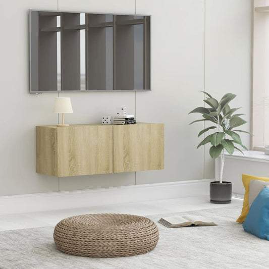 Meuble TV en chêne Sonoma 80x30x30 cm, matériau à base de bois