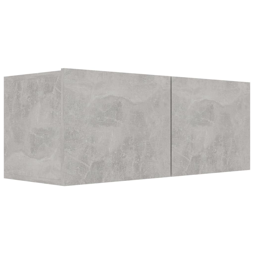 Meuble TV gris béton 80x30x30 cm en bois