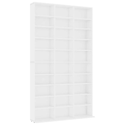 CD-Schrank Weiß 102x23x177,5 cm Holzwerkstoff