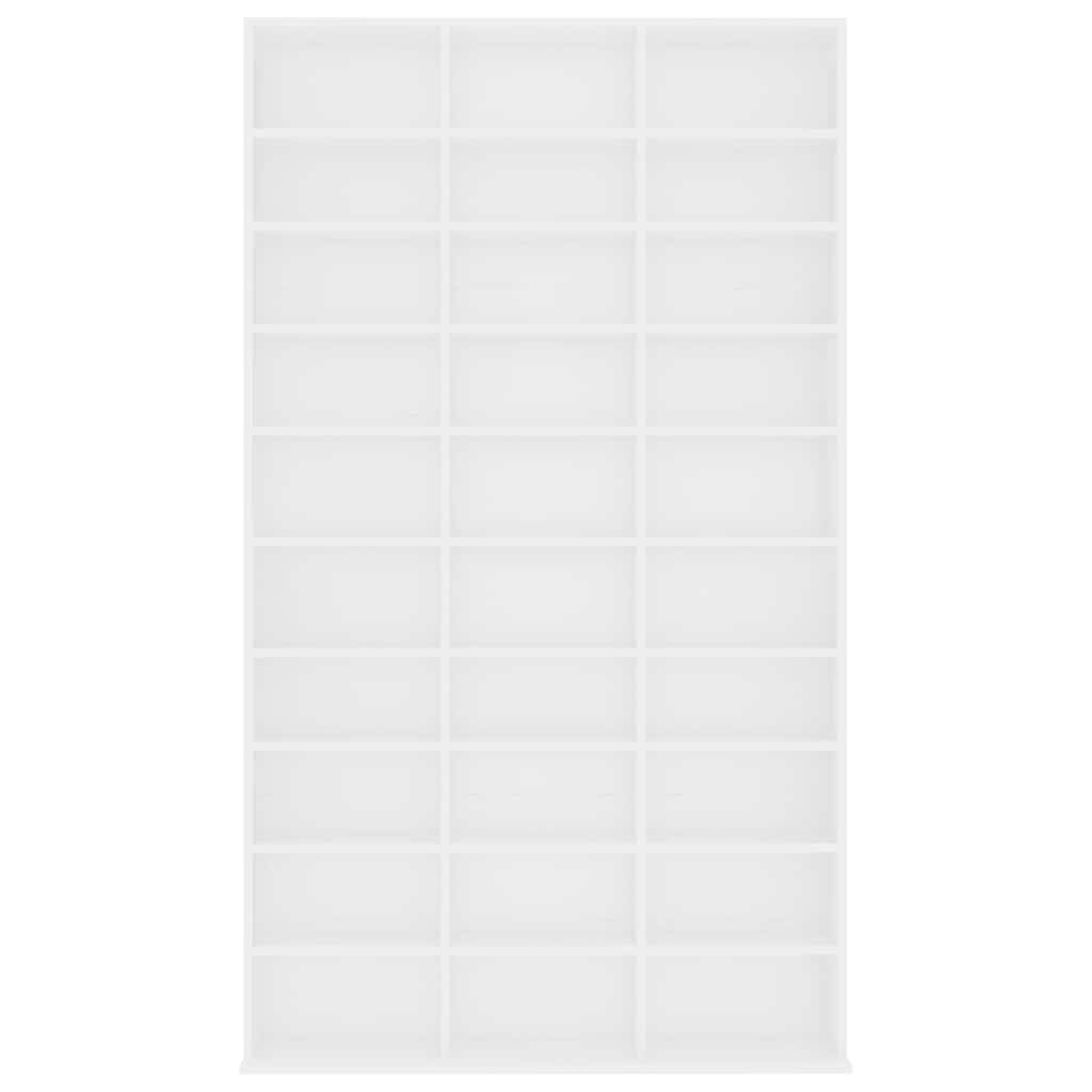 CD-Schrank Weiß 102x23x177,5 cm Holzwerkstoff