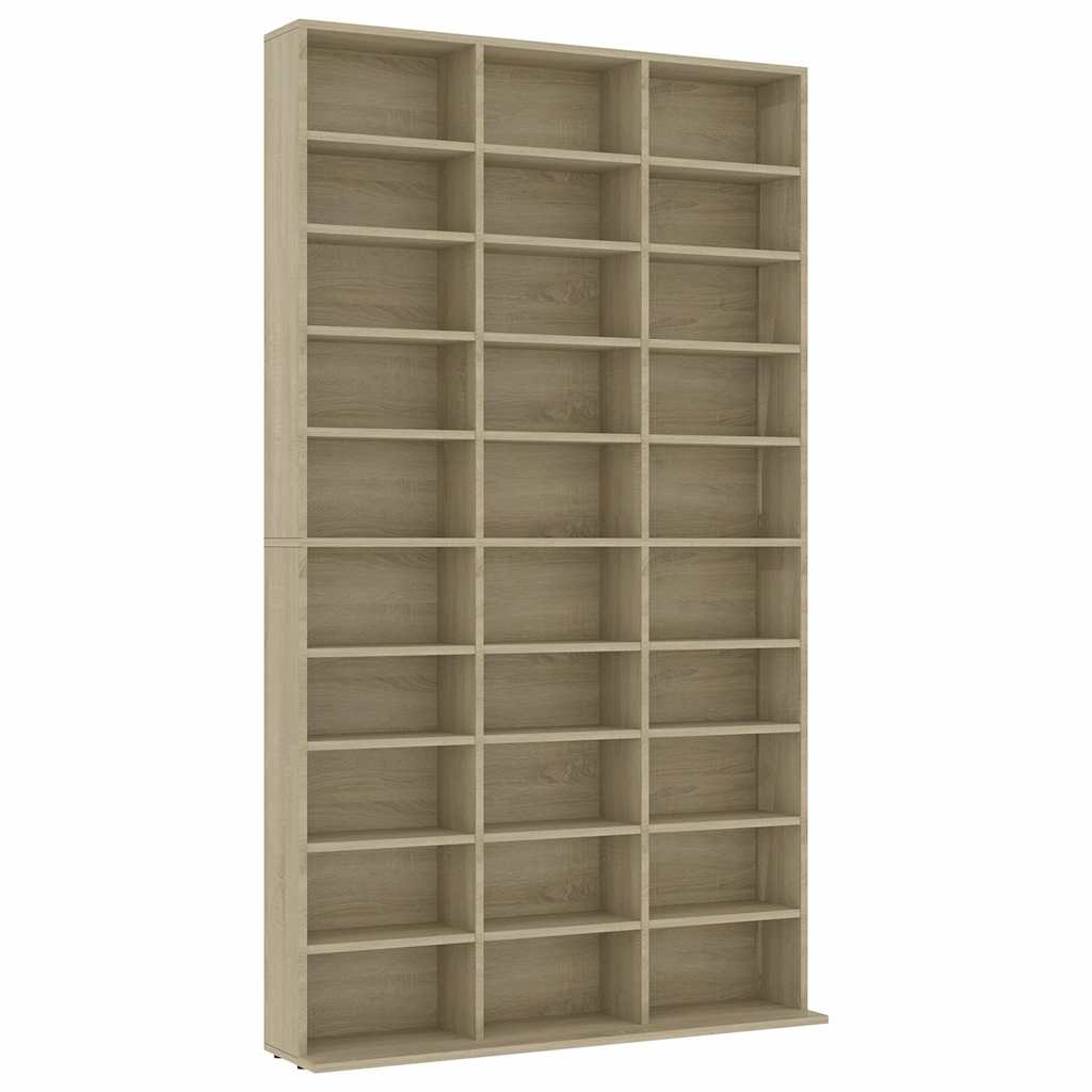 CD-Schrank Sonoma-Eiche 102x23x177,5 cm Holzwerkstoff