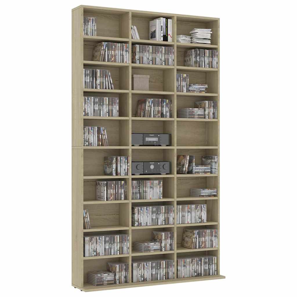 CD-Schrank Sonoma-Eiche 102x23x177,5 cm Holzwerkstoff