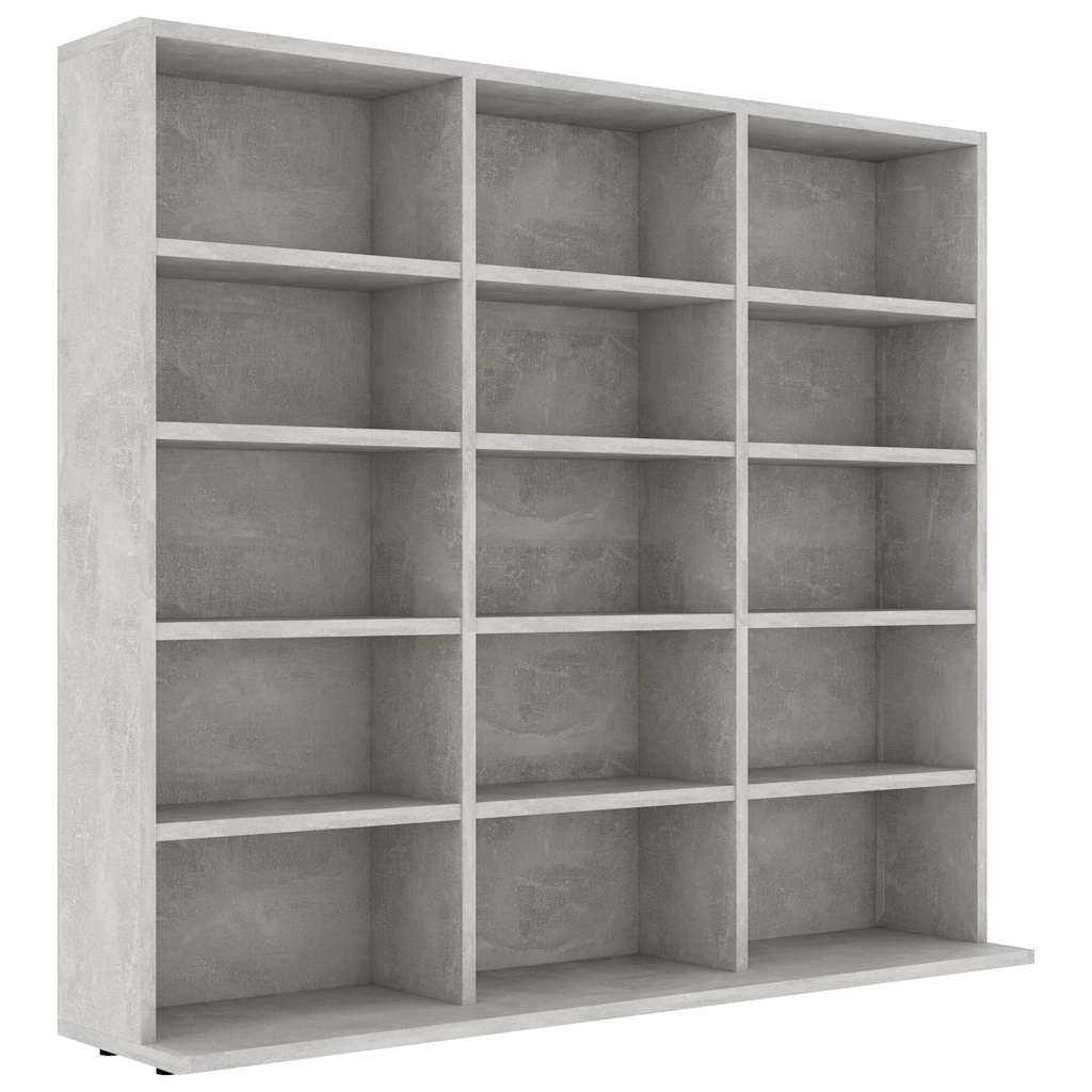 CD-Regal Betongrau 100x23x89,5 cm Holzwerkstoff