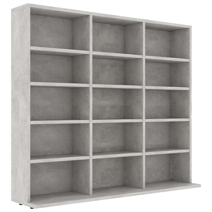 CD-Regal Betongrau 100x23x89,5 cm Holzwerkstoff