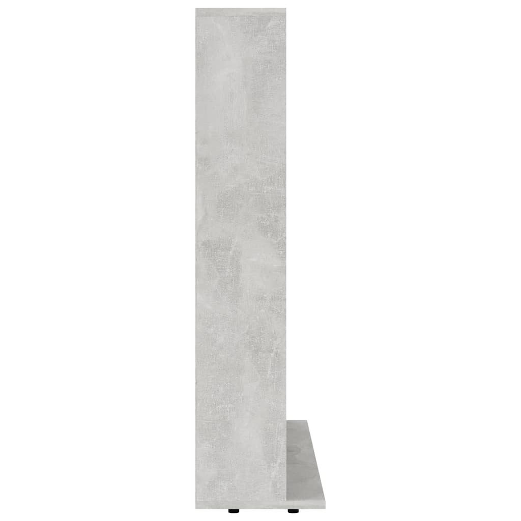 Étagère à CD en béton gris 100 x 23 x 89,5 cm, matériau à base de bois