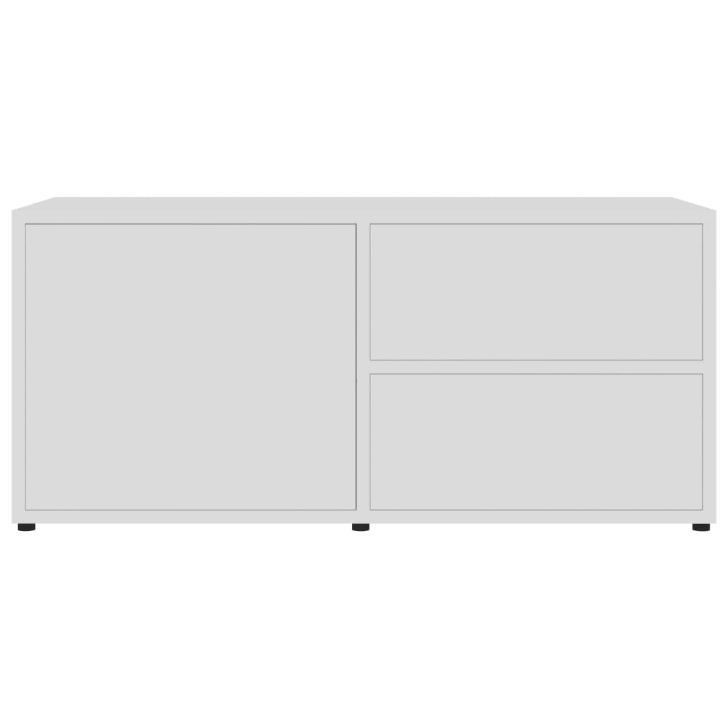Meuble TV blanc 80x34x36 cm en bois