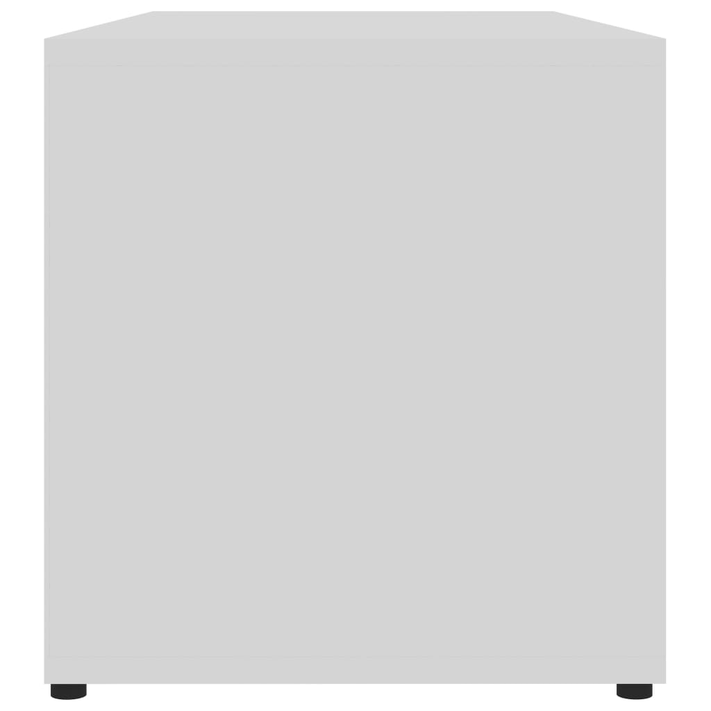 Meuble TV blanc 80x34x36 cm en bois